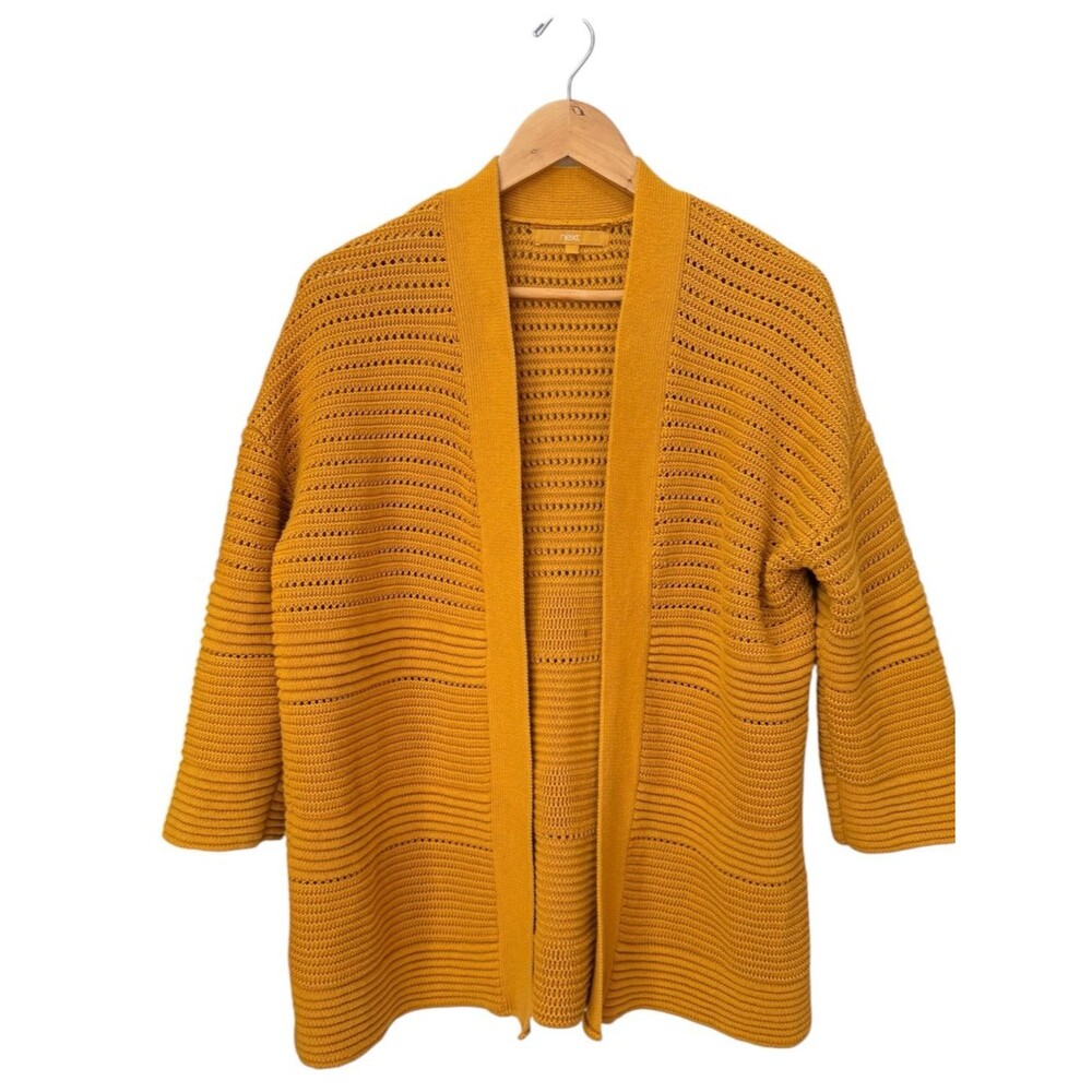Next Long Sleeve Open Front Knit Cardigan Sweater. UK 8. UK Medium.
